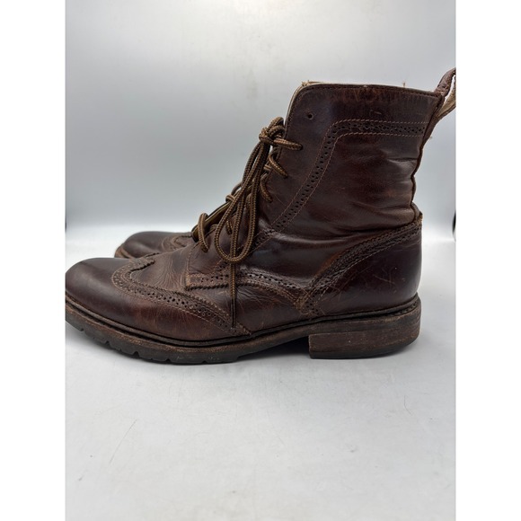 Vintage Frye John Addison Men's Brown Leather Boots Size 9D - Picture 7 of 11